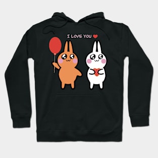 I love you bunny rabbits Hoodie